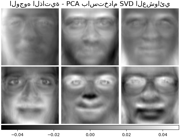الوجوه الذاتية - PCA باستخدام SVD العشوائي