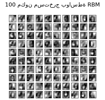 100 مكون مستخرج بواسطة RBM